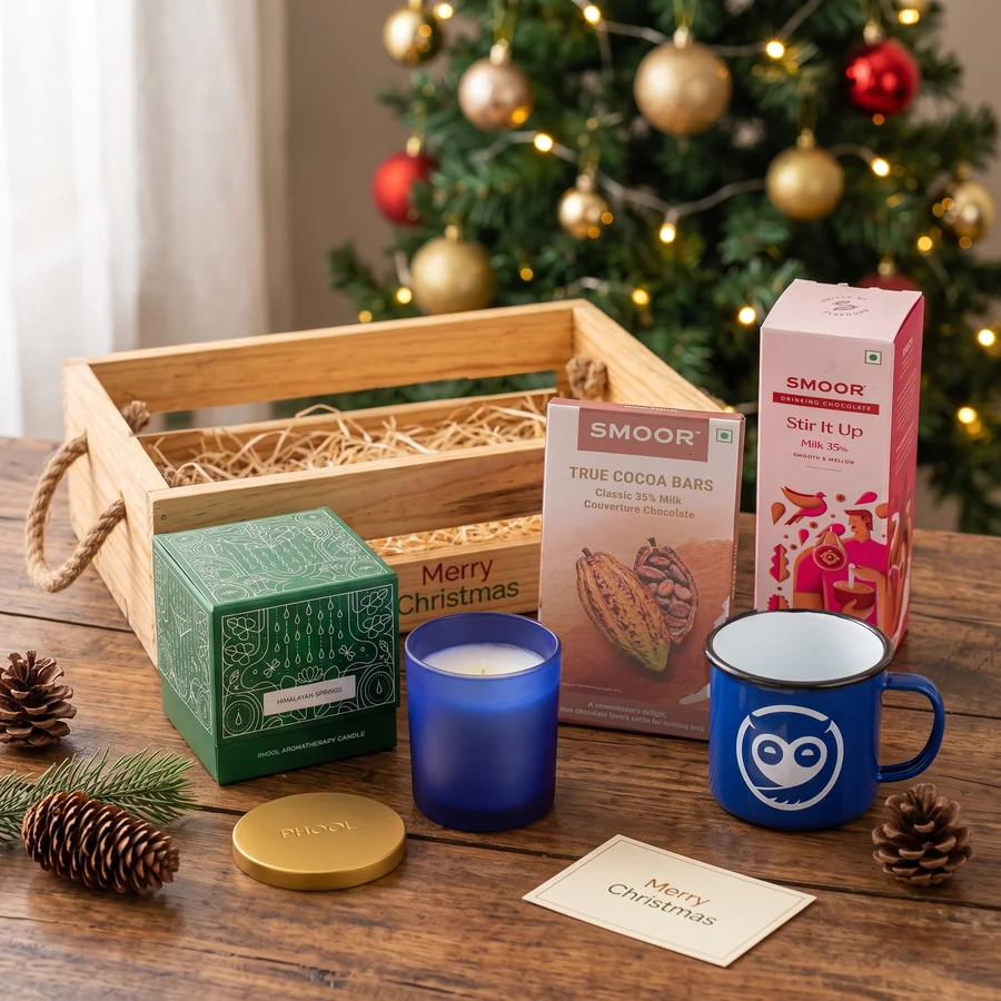 Noel Cocoa Kit Christmas hamper, outside view