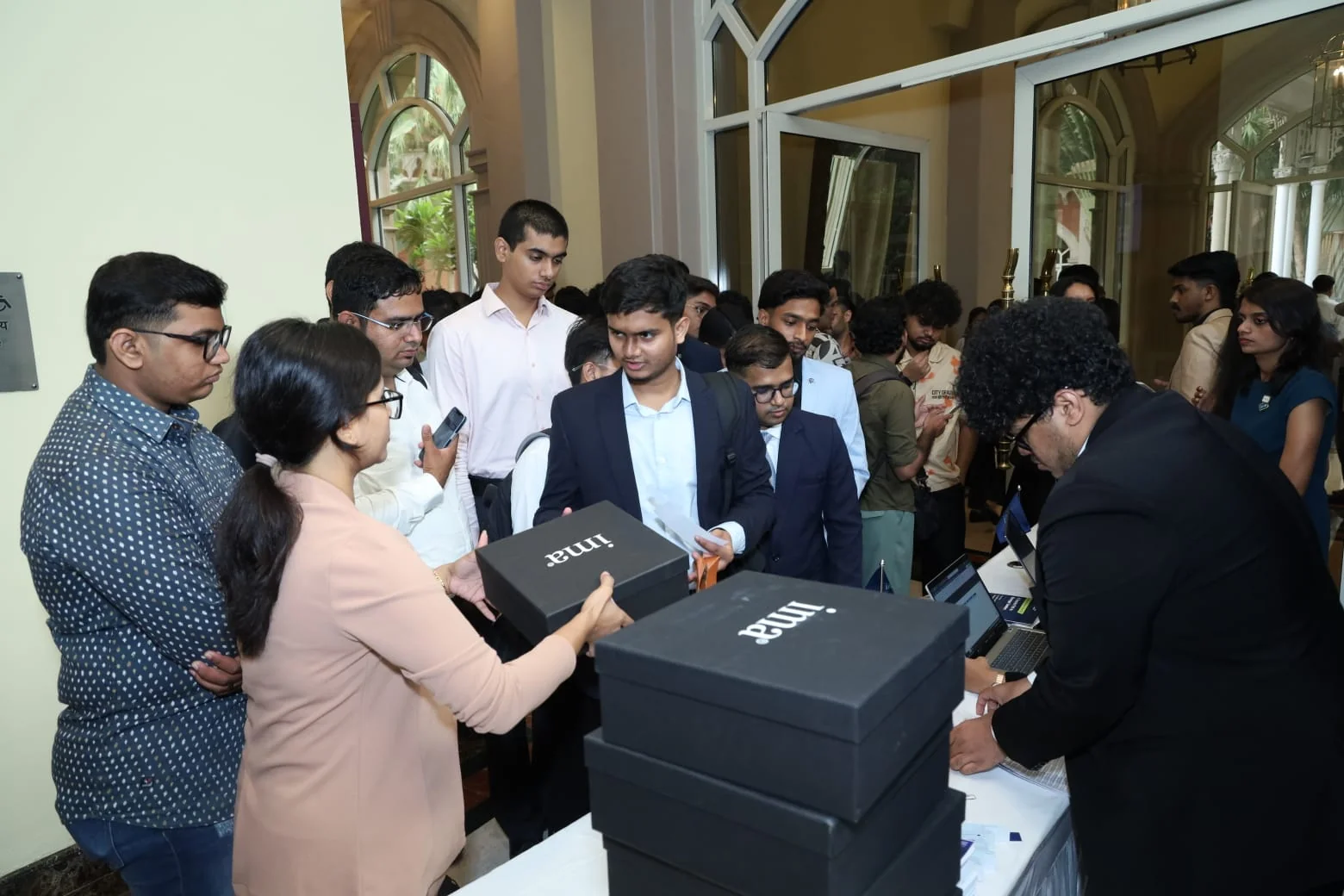 Registration or hall area at the ima26 conference in Mumbai