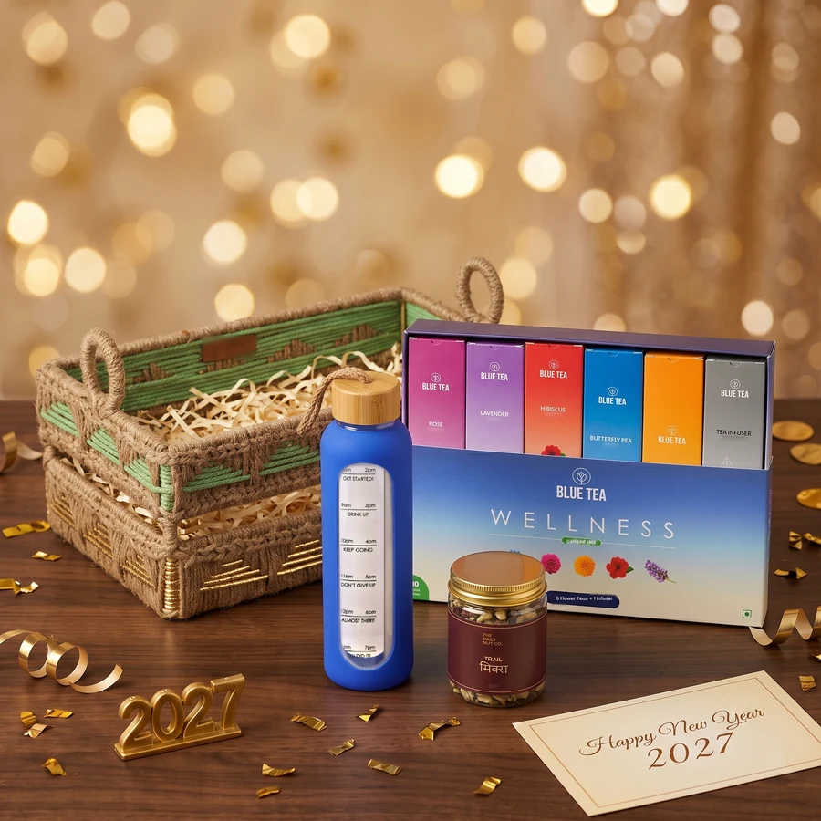 Resolution Wellness Box New Year hamper, outside view